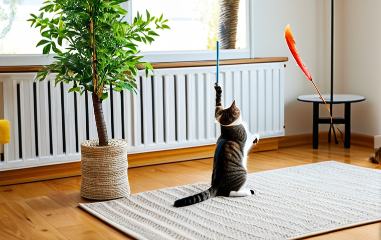 고양이 입양 전 준비물 - Healthy Cat Meal**

"A cat eating high-quality dry food from a clean bowl, with a water fountain nea...