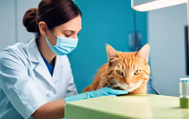고양이 구내염 수술 비용 - The Concerned Owner and the Reluctant Cat**

A cozy, softly lit living room in a French home. A midd...