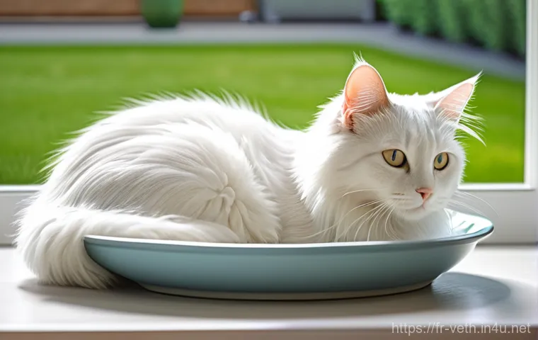 고양이 구내염 수술 비용 - Gentle Veterinary Examination**

Inside a modern, clean French veterinary clinic. A veterinarian, we...